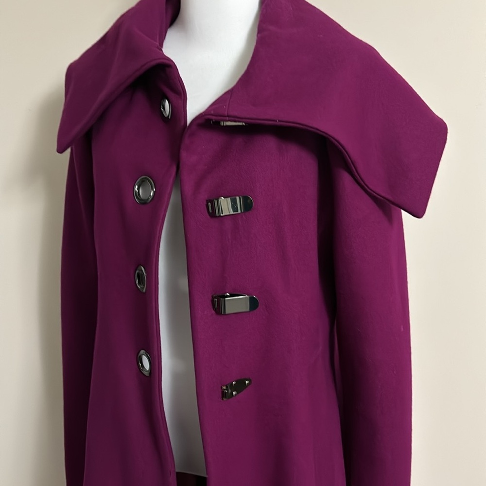 RW&Co Wool Coat Purple Size M - Picture 2 of 9